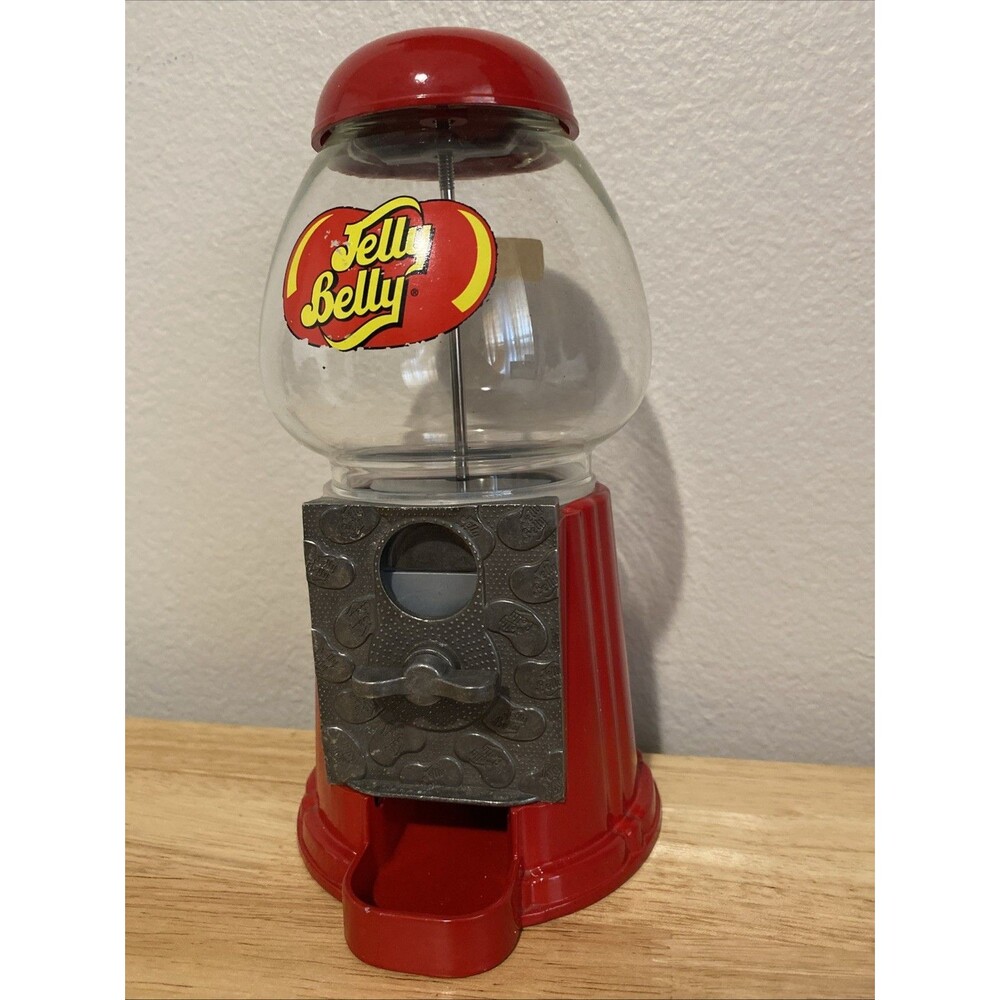 Vintage jelly bean dispenser Coin Operation Metal/Glass Gumball Machine
